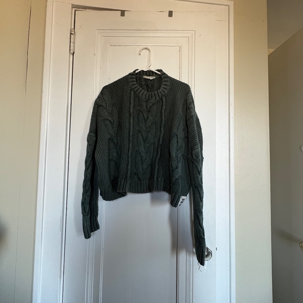 Women’s free people thick cotton cable knit sweater